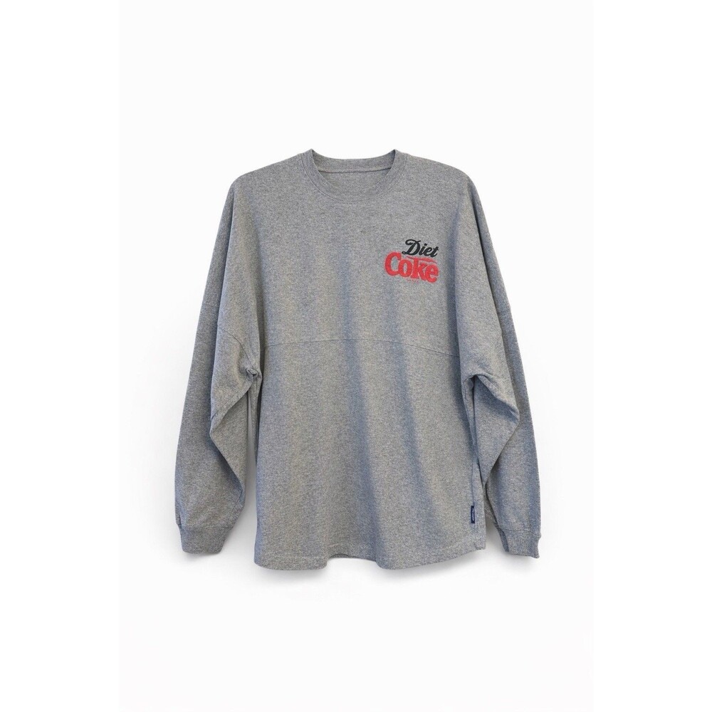Diet Coke Spirit Jersey Shirt Mens Size Small S Gray Coca Cola Long Sleeve